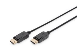 Kabel DP/DP M/M z zatrzaskami czarny 3m DisplayPort 4K 60Hz UHD