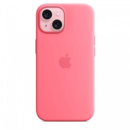 Etui silikonowe z MagSafe do iPhonea 15 - różowe