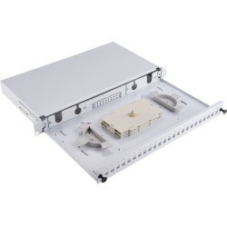 Przełącznica światłowodowa 24xSC simplex 19" 1U z płytą czołową oraz akcesoriami montażowymi (dławiki, opaski), wysuwalna ALANTE