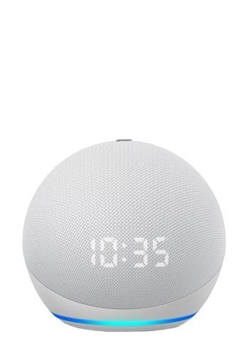 Amazon Echo Dot 5 z zegarem Glacier White