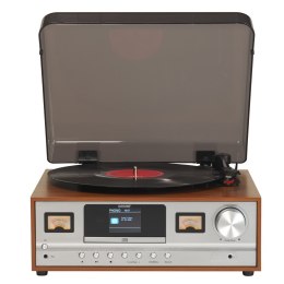 Retro wieża stereo Denver MRD-52 z gramofonem light wood
