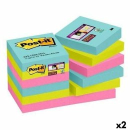 Zestaw karteczek samoprzylepnych Post-it Super Sticky Wielokolorowy 12 Części 47,6 x 47,6 mm (2 Sztuk)