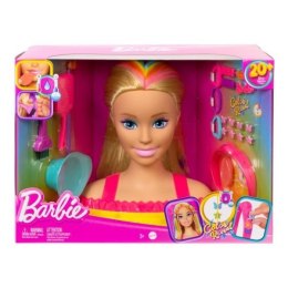 Barbie Głowa do stylizacji Neonowa tęcza blond włosy HMD78 MATTEL p1