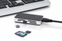 Czytnik kart 5-portowy USB 3.0 SuperSpeed(ALL-IN-ONE) czarno-srebrny