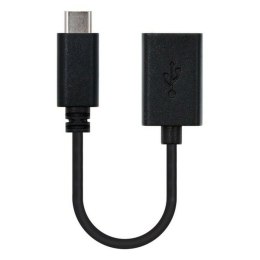 Kabel USB 2.0 NANOCABLE USB 2.0, 0.15m Czarny (1 Sztuk)