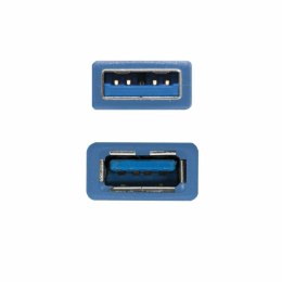 Kabel z rozgałęźnikiem USB NANOCABLE 10.01.0902-BL Niebieski 2 m