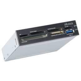 Akasa AK-ICR-14 USB 3.0 6-portowy czytnik kart 3,5 cala - czarny/biały