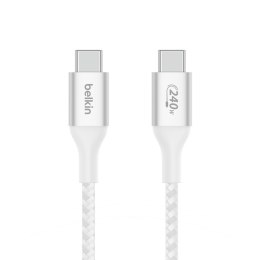 240W BRAIDED C-C CABLE 2M WHT/