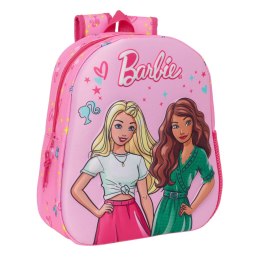 Plecak szkolny 3D Barbie Różowy Fuksja 27 x 33 x 10 cm