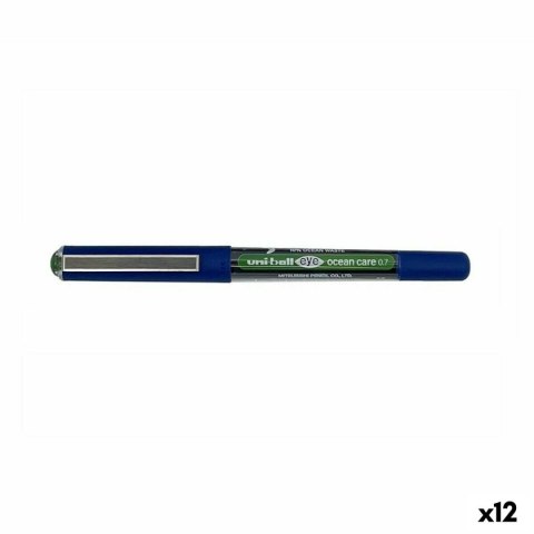 Długopis z płynnym atramentem Uni-Ball Eye Ocean Care 0,7 mm Kolor Zielony (12 Sztuk)