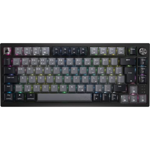 Bezprzewodowa klawiatura gamingowa Corsair Gaming K65 Plus 75% RGB, MLX RED - Czarny, Szary