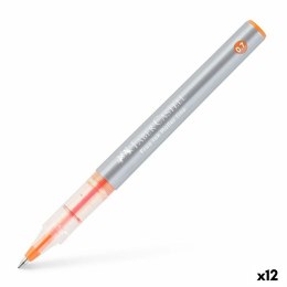 Długopis z płynnym atramentem Faber-Castell Roller Free Ink Pomarańczowy 0,7 mm (12 Sztuk)
