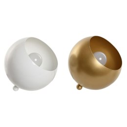 Lampa stołowa Home ESPRIT Biały Złoty Metal 50 W 220 V 15 x 15 x 15 cm (2 Sztuk)