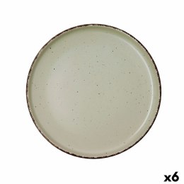 Płaski Talerz Quid Duna Kolor Zielony Ceramika 26,5 x 2,8 cm (6 Sztuk)