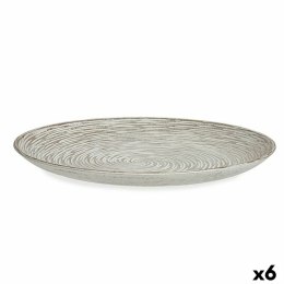 Dekoracja na Stół Spirala Biały Drewno MDF 34,5 x 3 x 34,5 cm (6 Sztuk)