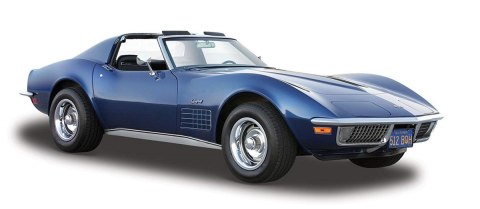 Model kompozytowy Chevrolet Corvette 1970 1/24 niebieski