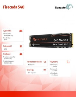 Dysk SSD Firecuda 540 2TB PCIe M.2