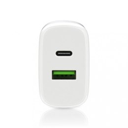 Ładowarka USB/USB-C QC3.0 25W Biała