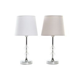 Lampa stołowa Home ESPRIT Biały Beżowy Metal Szkło 50 W 220 V 23 x 23 x 46 cm (2 Sztuk)