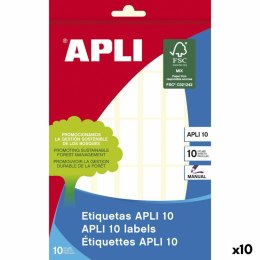 Etykiety samoprzylepne Apli APLI 10 Biały Papier 10 Kartki 12 x 30 mm (10 Sztuk)
