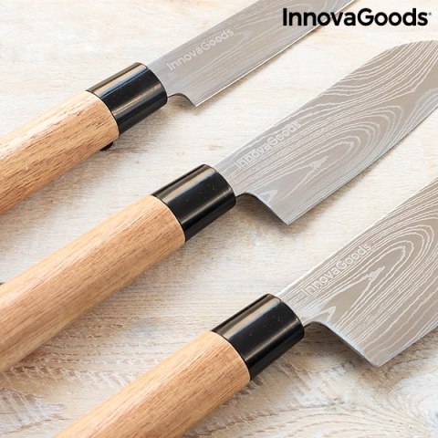 Zestaw Noży z Profesjonalnym Futerałem Damas·Q InnovaGoods Zestaw Noży z Profesjonalnym Futerałem Damas·Q InnovaGoods