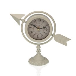 Stolné hodiny Versa Biały Pełna strzałka Metal (23 x 16 x 8 cm)