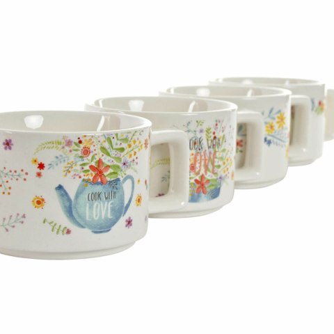 Zestaw filiżanek do kawy DKD Home Decor Wielokolorowy Metal Bambus Dolomite 260 ml Zestaw filiżanek do kawy DKD Home Decor Wielokolorowy Metal Bambus Dolomite 260 ml