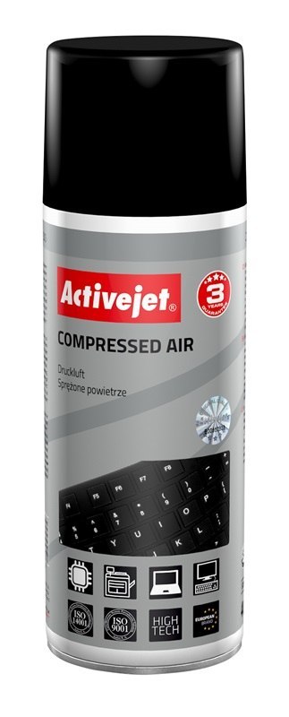 Activejet AOC-200 Sprężone powietrze (400 ml) Niezbędny w każdym biurze, i każdemu użytkownikowi komputera, uniwersalny środek c Activejet AOC-200 Sprężone powietrze (400 ml) Niezbędny w każdym biurze, i każdemu użytkownikowi komputera, uniwersalny środek c