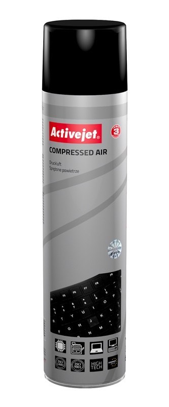 Activejet AOC-201 Sprężone powietrze (600 ml) Powietrze w sprayu do czyszczenia, łatwo czyści trudno dostępne miejsca. Activejet AOC-201 Sprężone powietrze (600 ml) Powietrze w sprayu do czyszczenia, łatwo czyści trudno dostępne miejsca.