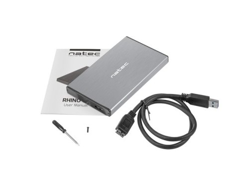 Obudowa na dysk NATEC Rhino Go NKZ-1281 (2.5"; USB 3.0; Aluminium; kolor szary) Obudowa na dysk NATEC Rhino Go NKZ-1281 (2.5"; USB 3.0; Aluminium; kolor szary)