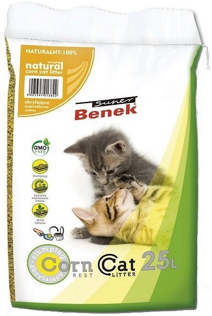 CERTECH Super Benek Corn Cat - żwirek kukurydziany zbrylający 25 l CERTECH Super Benek Corn Cat - żwirek kukurydziany zbrylający 25 l
