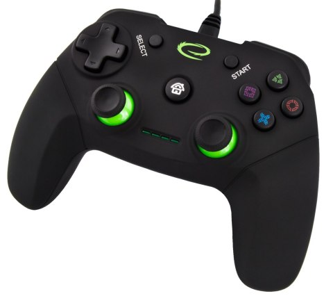 Gamepad Esperanza Vanquisher EGG110K (PC, PS3; kolor czarny, kolor zielony) Gamepad Esperanza Vanquisher EGG110K (PC, PS3; kolor czarny, kolor zielony)
