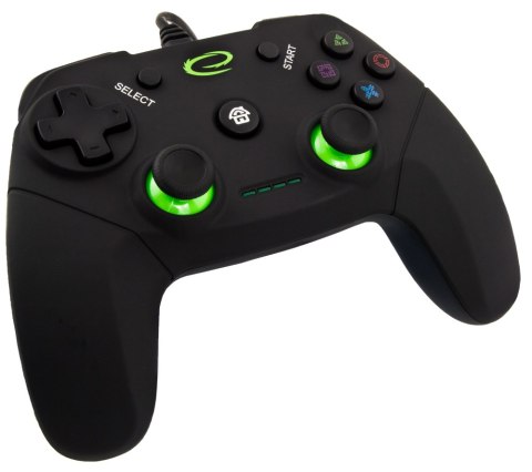 Gamepad Esperanza Vanquisher EGG110K (PC, PS3; kolor czarny, kolor zielony) Gamepad Esperanza Vanquisher EGG110K (PC, PS3; kolor czarny, kolor zielony)