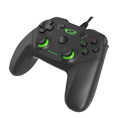 Gamepad Esperanza Vanquisher EGG110K (PC, PS3; kolor czarny, kolor zielony) Gamepad Esperanza Vanquisher EGG110K (PC, PS3; kolor czarny, kolor zielony)