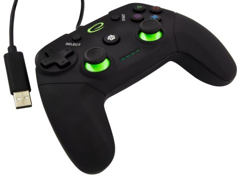 Gamepad Esperanza Vanquisher EGG110K (PC, PS3; kolor czarny, kolor zielony) Gamepad Esperanza Vanquisher EGG110K (PC, PS3; kolor czarny, kolor zielony)