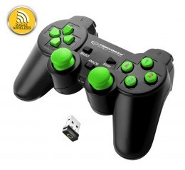Gamepad bezprzewodowy Esperanza GLADIATOR EGG108G (PC, PS3; kolor czarny) Gamepad bezprzewodowy Esperanza GLADIATOR EGG108G (PC, PS3; kolor czarny)