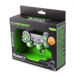 Gamepad bezprzewodowy Esperanza GLADIATOR EGG108G (PC, PS3; kolor czarny)