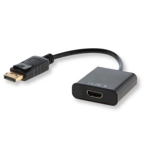 Adapter SAVIO cl-55 (HDMI F - DisplayPort M; 0,10m; kolor czarny) Adapter SAVIO cl-55 (HDMI F - DisplayPort M; 0,10m; kolor czarny)