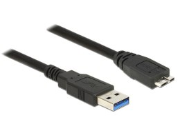 Kabel DELOCK 85071 (USB 3.0 M - Micro USB typu B M; 0,50m; kolor czarny)
