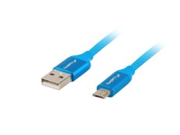 Kabel Lanberg Premium CA-USBM-20CU-0018-BL (USB 2.0 - Micro USB typu B ; 1,8m; kolor niebieski)