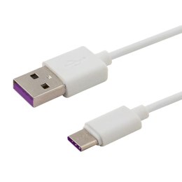 Kabel SAVIO CL-126 (USB typu C - USB 2.0 typu A ; 1m; kolor biały)