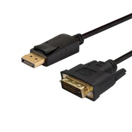 Kabel SAVIO CL CL-122 (DisplayPort M - DVI M; 3m; kolor czarny)