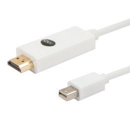 Kabel SAVIO cl-83 (Mini DisplayPort M - HDMI M; 1,8m; kolor biały)