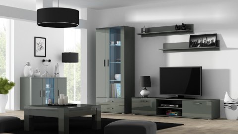 Komoda 120cm SOHO S7 szary/ szary połysk Komoda 120cm SOHO S7 szary/ szary połysk