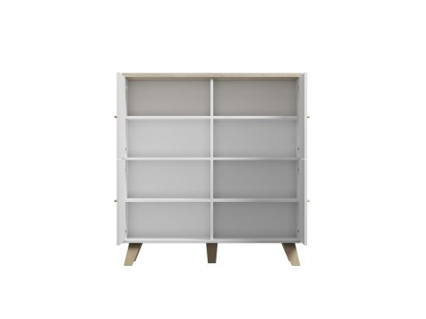Komoda LOTTA 110 4D biały+ dąb sonoma Komoda LOTTA 110 4D biały+ dąb sonoma