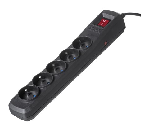 Listwa przeciwprzepięciowa Activejet 5gn/1,5m/cz (10A; 2300W) 1,5m; kolor czarny Listwa przeciwprzepięciowa Activejet 5gn/1,5m/cz (10A; 2300W) 1,5m; kolor czarny