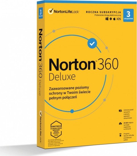 Norton 360 Deluxe 3D/12M BOX (NIE WYMAGA KARTY) Norton 360 Deluxe 3D/12M BOX (NIE WYMAGA KARTY)