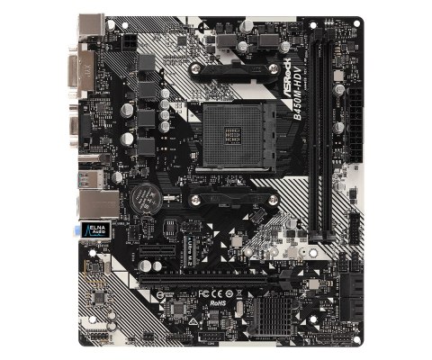 Płyta główna Asrock B450M-HDV R4.0 (AM4; 2x DDR4 DIMM; Micro ATX) Płyta główna Asrock B450M-HDV R4.0 (AM4; 2x DDR4 DIMM; Micro ATX)