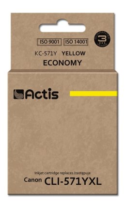 Actis KC-571Y Tusz (zamiennik Canon CLI-571Y; Standard; 12 ml; żółty)