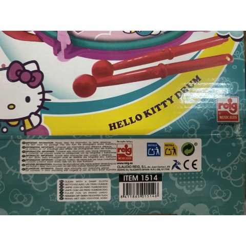 Bęben Hello Kitty Niebieski Różowy 16 cm Bęben Hello Kitty Niebieski Różowy 16 cm